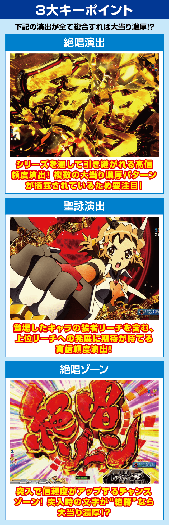 Pフィーバー戦姫絶唱シンフォギア3 黄金絶唱のピックアップ