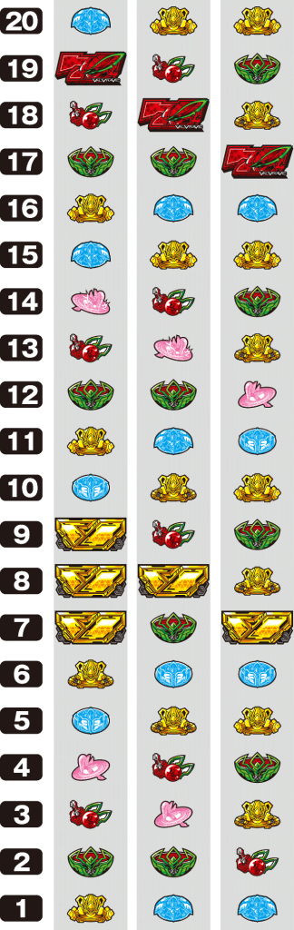 パチスロ 革命機ヴァルヴレイヴのリール