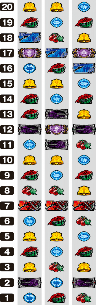 パチスロOVERLORD絶対支配者光臨Ⅱのリール