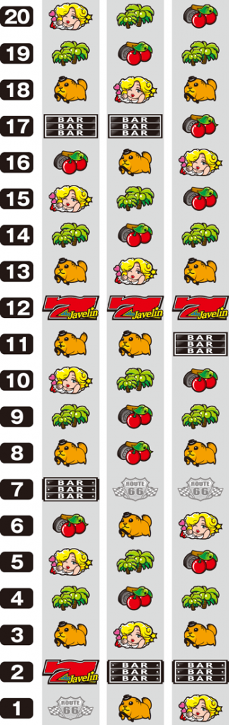 パチスロ ジャベリンのリール