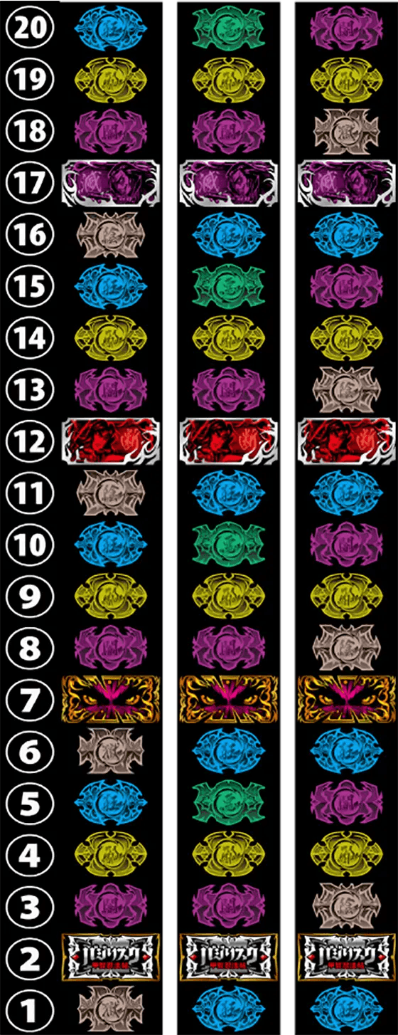 スマスロバジリスク~甲賀忍法帖~絆2 天膳 BLACK EDITIONのリール