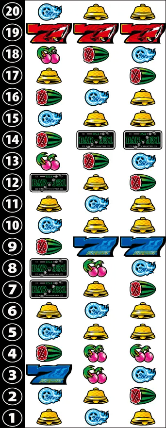 パチスロ ファイヤードリフトのリール