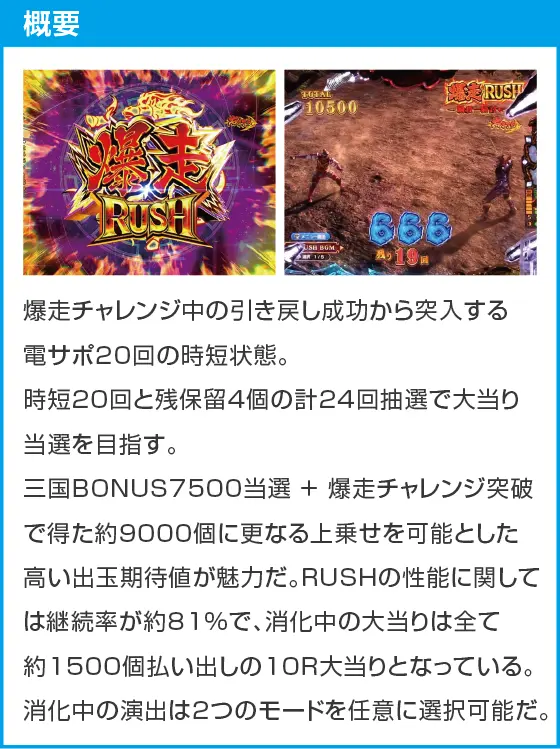 Pフィーバー三国戦騎7500のスペック