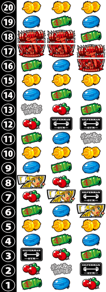 Lパチスロ ダンベル何キロ持てる？のリール