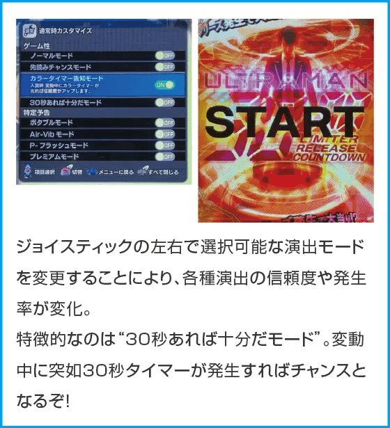 e ULTRAMAN 2400★80のスペック