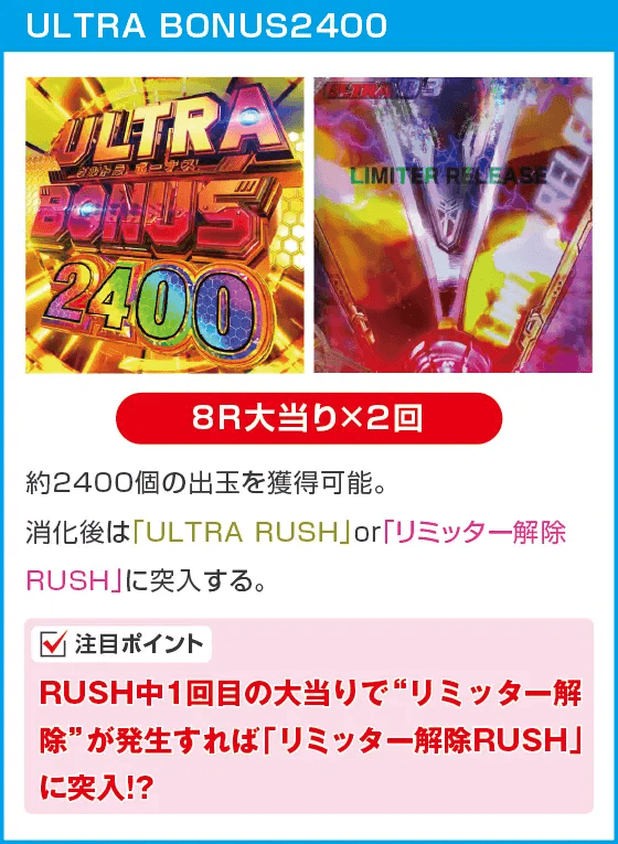 e ULTRAMAN 2400★80のスペック