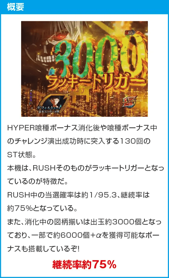 e 東京喰種のスペック