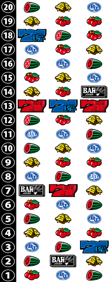 スマスロスーパーブラックジャックのリール