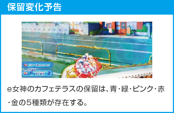 e女神のカフェテラスのスペック