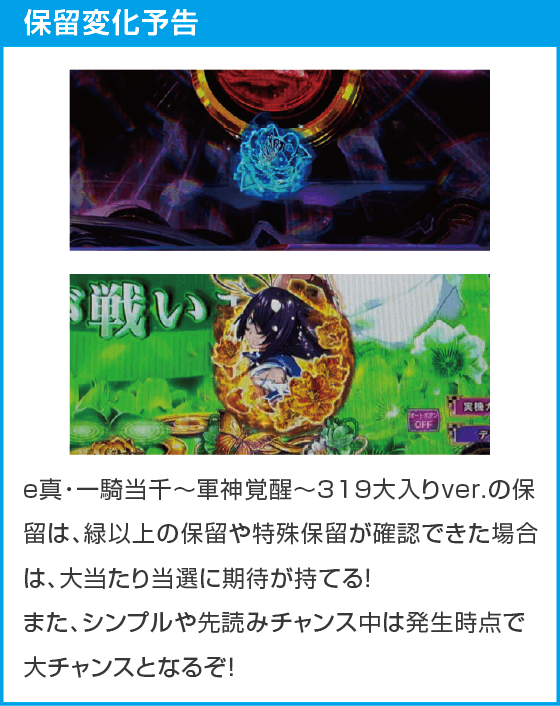 e真・一騎当千~軍神覚醒~319大入りver.のスペック
