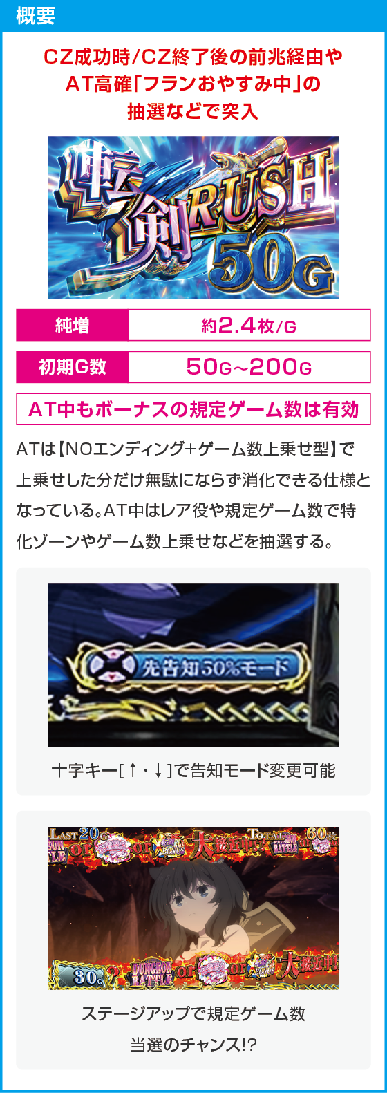 パチスロ 転⽣したら剣でしたのスペック