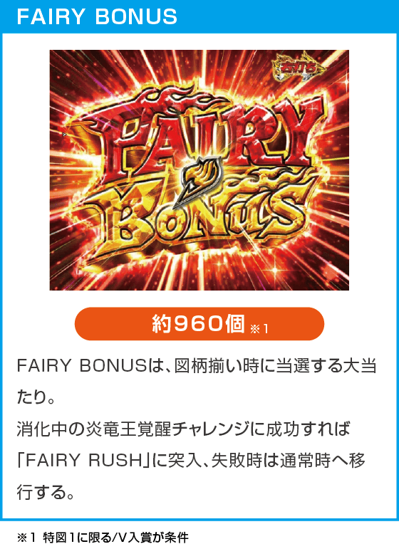 P FAIRY TAIL 超一夜Ver.のスペック