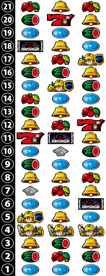 SLOTドルアーガの塔のリール