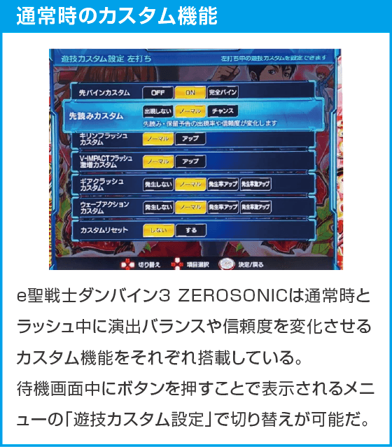 e 聖戦士ダンバイン3 ZEROSONICのスペック