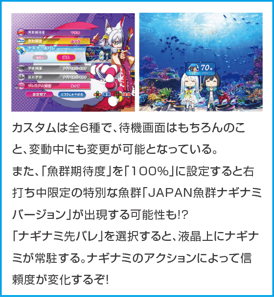 PA海物語 極JAPAN Withナギナミのスペック