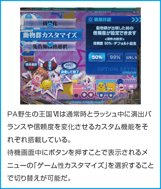 PA野生の王国Ⅵのスペック